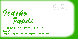 ildiko papdi business card